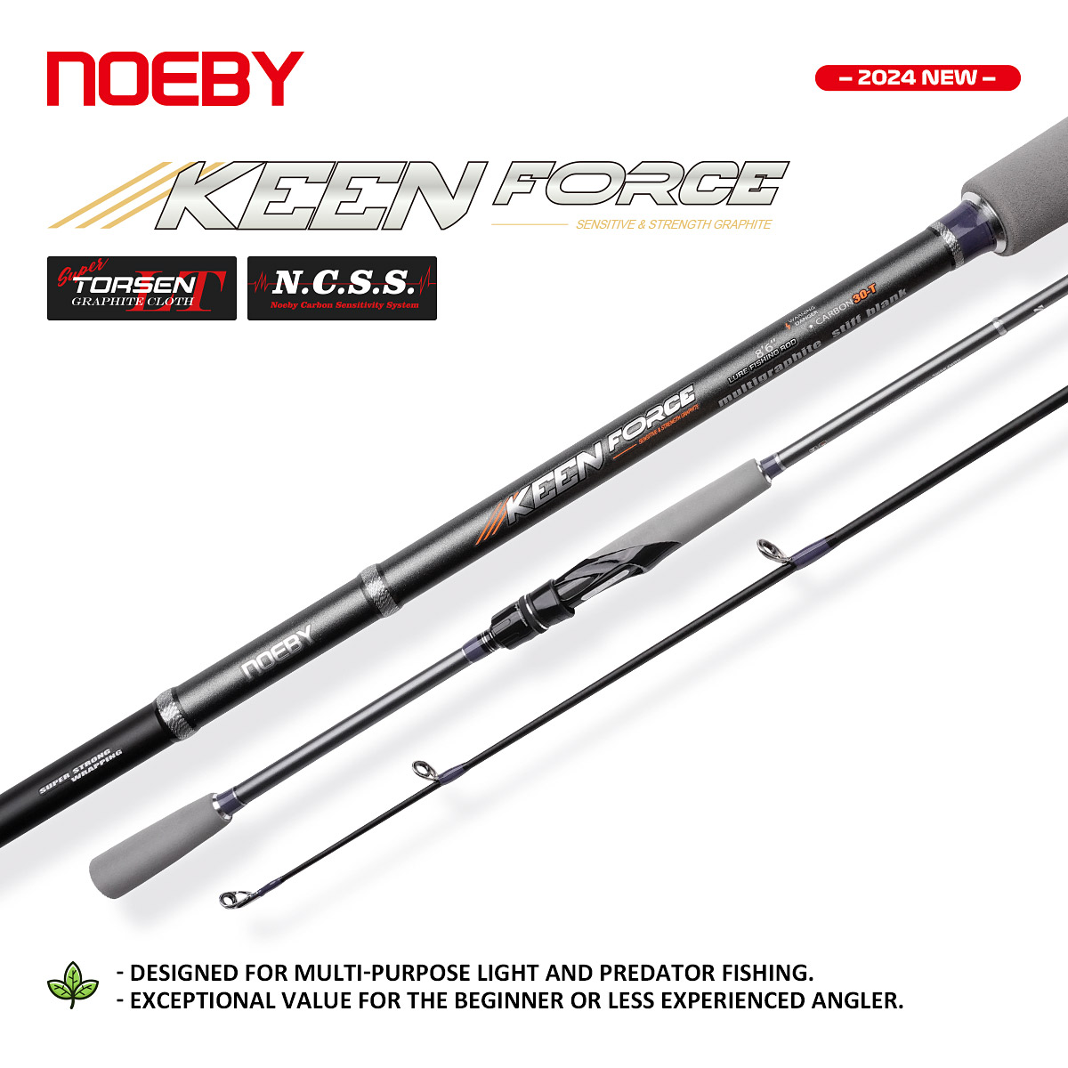 Fishing Rod Surf - NOEBY Lichtgewicht Spinhengel 2.04m-2.9m Eging Rockfish