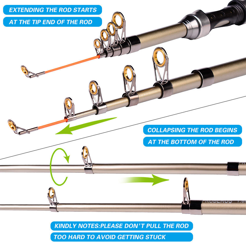 Hengel- en molencombinatie, te - Fishing Rod Telescopic recensie en prijs